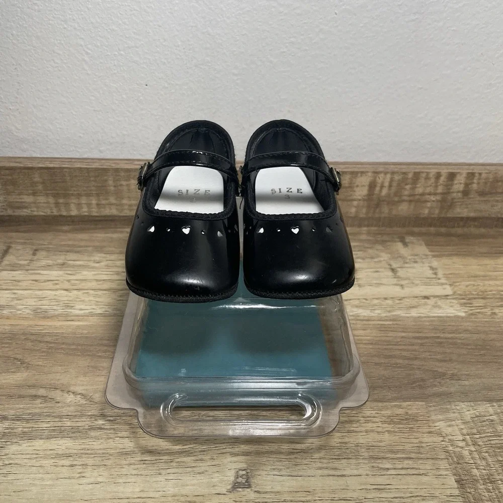 Vintage Step Mates Infant Shoes Kids Size 3 Black Made in USA‎